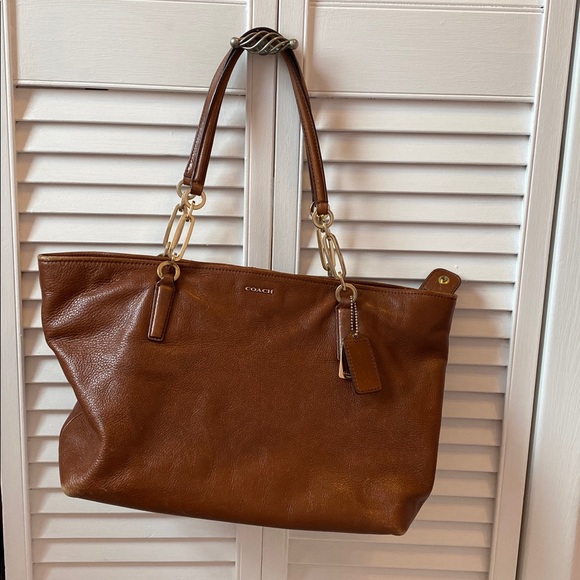 Coach Tan Leather Tote Bag - Picture 3 of 13